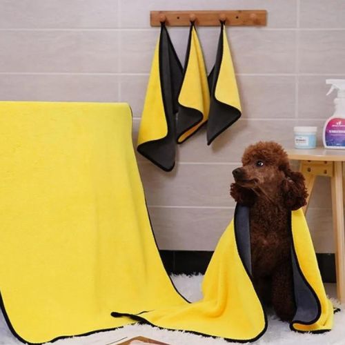 serviette-chien-bain